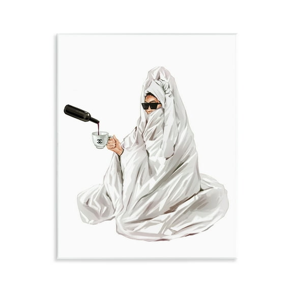 Stupell Industries Glam Comfort Pouring Drink Fashion Painting Unframed Art Print Wall Art, 11 x 14