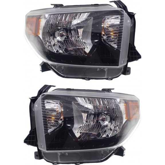 For Toyota Tundra Headlight Assembly 2015 2016 2017 Pair Driver and Passenger Side w/Bulbs For TO2502235 TO2503235
