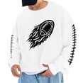 thumbnail image 1 of Sudadera sin capucha para hombre, cuello redondo, sudadera deportiva con estampado de fútbol, jersey de manga larga, blusa de poliéster para hombre, 1 of 4