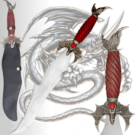 Skyrim Dark Brotherhood Dagger Dragonborn Dovahkiin Flying Dragon 24in (Cold Steel Best Pal Push Dagger)