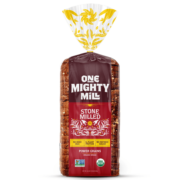 One Mighty Mill Organic Stone-Milled Power Grains Bread Loaf, 24.5 Ounce