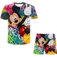 thumbnail image 1 of Ropa de Mickey para niños, ropa de moda de verano para niñas pequeñas, camiseta deportiva para niños, pantalones cortos, conjuntos de 2 uds, disfraz para niños pequeños, chándales para niños 14T Gao Jinjia LED, 1 of 2