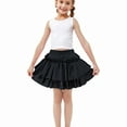 thumbnail image 5 of ZACPNCV Skirts for Girls Mini Little Festival Ruffle High Cut Cheerleader Cosplay Plain Skort Girls Black 6-7 Years, 5 of 8