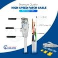 thumbnail image 3 of NewYork Cables CAT6 Ethernet Patch Cable, RJ45 Pure Copper LAN Network Cord, 10-Pack White 10ft, 3 of 7
