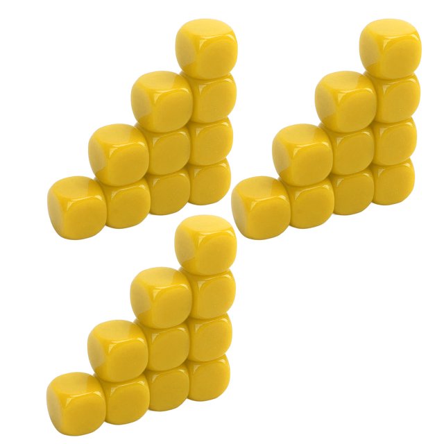Set 30PCS 16MM Plastic Rounded 6 Sided DIY Sticker Cubes For Game Party Fun Math Teaching Learning Letters Numbers