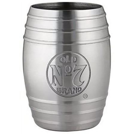 Jack Daniel's Barrel Stainless Steel Shot Glass Etched Bug Logo 2oz