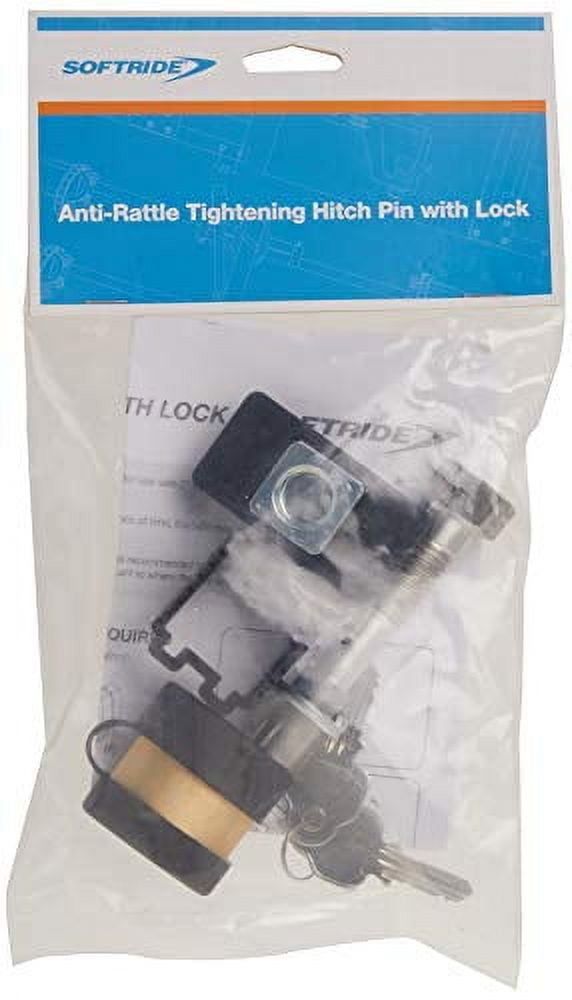 Quiet Ride Locking Tightening Hitch Pin; Anti-Rattle for Receiver Hitches, Bike Racks, or Boat Trailers; Silence the "clanking" noise that occurs while towing (25219)