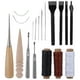 thumbnail image 1 of Juego de herramientas de cuero de 18 Uds., fácil uso, usos múltiples, Kit de costura de cuero para abrigo tapizado de alfombra vaquera, 1 of 5
