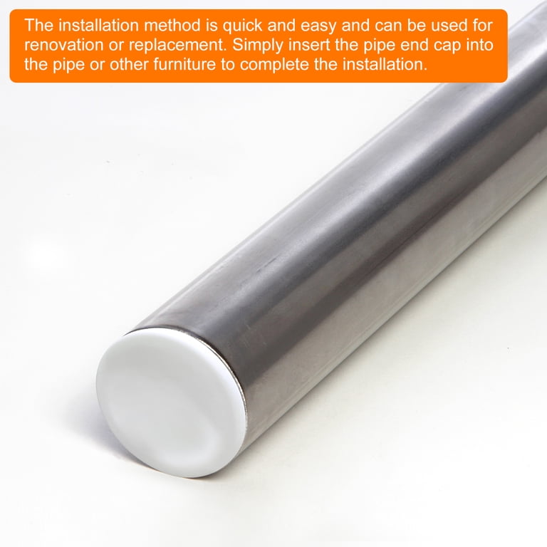25mm (1 Inch) Round White Plastic Plugs - 10 Pack, End Caps For Chair Table Leg Tubing, Durable Furniture Protectors