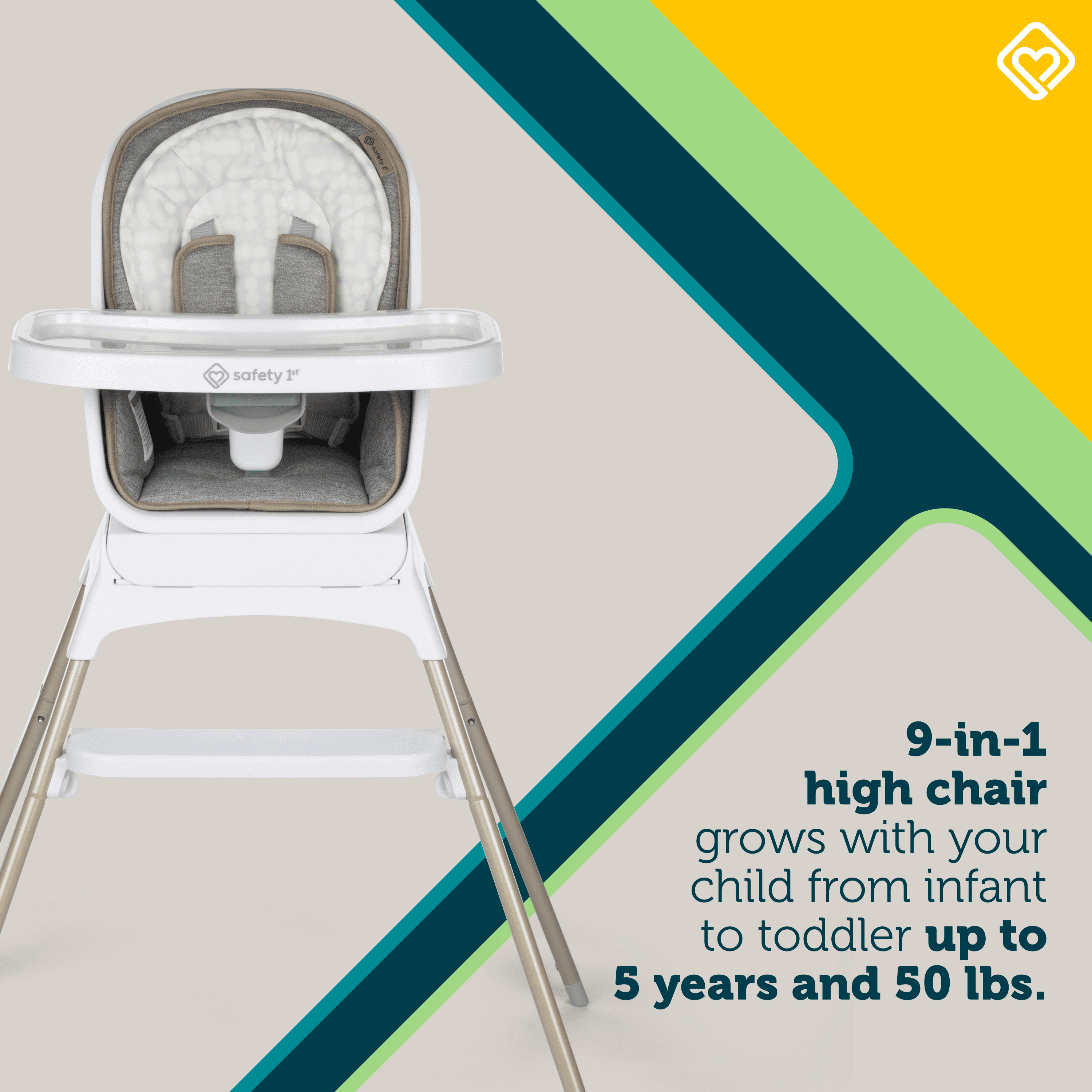 Safety 1st Grow and Go Essential Rotating High Chair