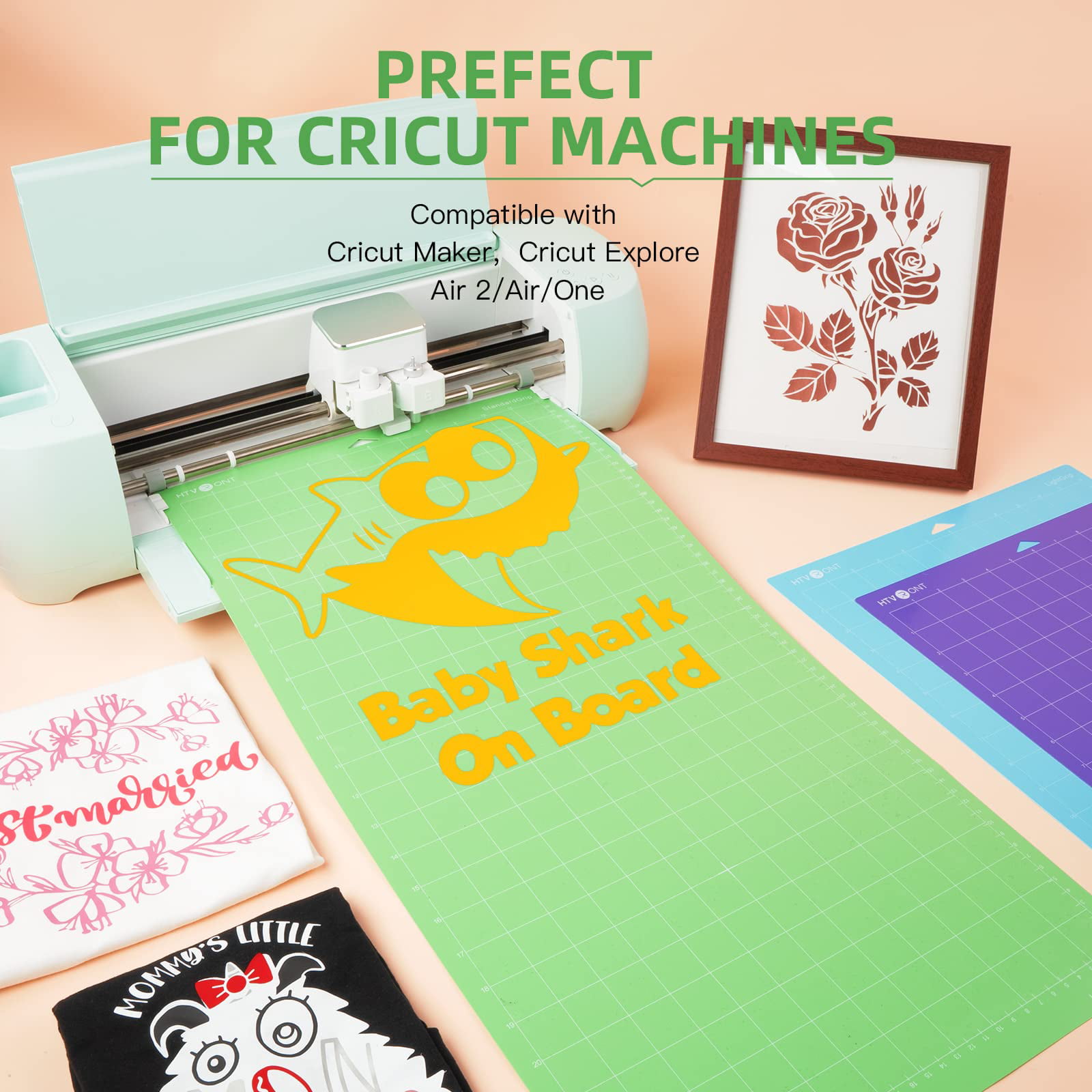 HTVRONT Cutting Mat for Cricut, 8 Pack Cutting Mat 12x12(StandardGrip,  LightGrip, StrongGrip, FabricGrip) for Cricut Explore Air 2/Air/One,  Variety Adhesive Sticky Cutting Mats Accessories for Cricut - Yahoo Shopping