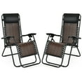 thumbnail image 3 of Gymax Set of 2 Folding Rattan Patio Lounge Chair Recliner w/ Headrest, 3 of 10
