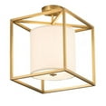 thumbnail image 3 of Meyda Tiffany 210147 Kitzi Cilindro 20" Wide Semi-Flush Square Ceiling Fixture - Brass, 3 of 3