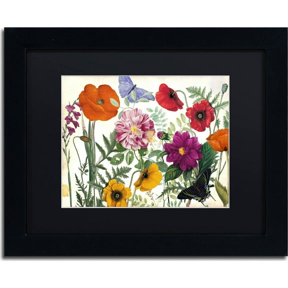 Trademark Fine Art "Printemps I" Canvas Art by Color Bakery, Black Matte, Black Frame