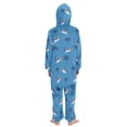 thumbnail image 3 of Sunglasses Shark Palm Tree One Piece Pajamas Soft Jumpsuit Cozy Sleep and Play Romper Zipper and Pockets 7T-8T, 3 of 8