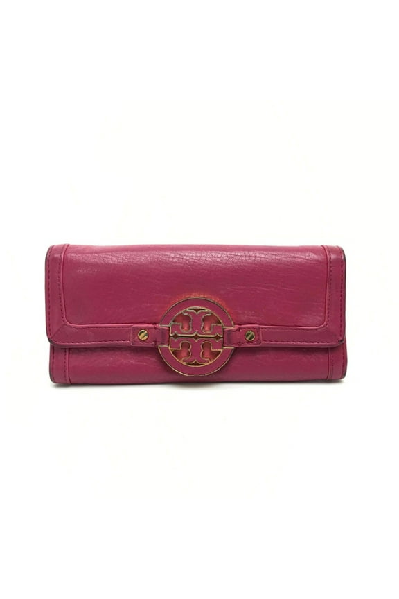 Pre-Owned Tory Burch Amanda Continental Folded wallet pink (Fair)