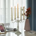 thumbnail image 4 of Antique 12 Distressed 5 Arm Metal Candelabra for Dining Room, Entryway, Kitchen and Vanity, 4 of 7