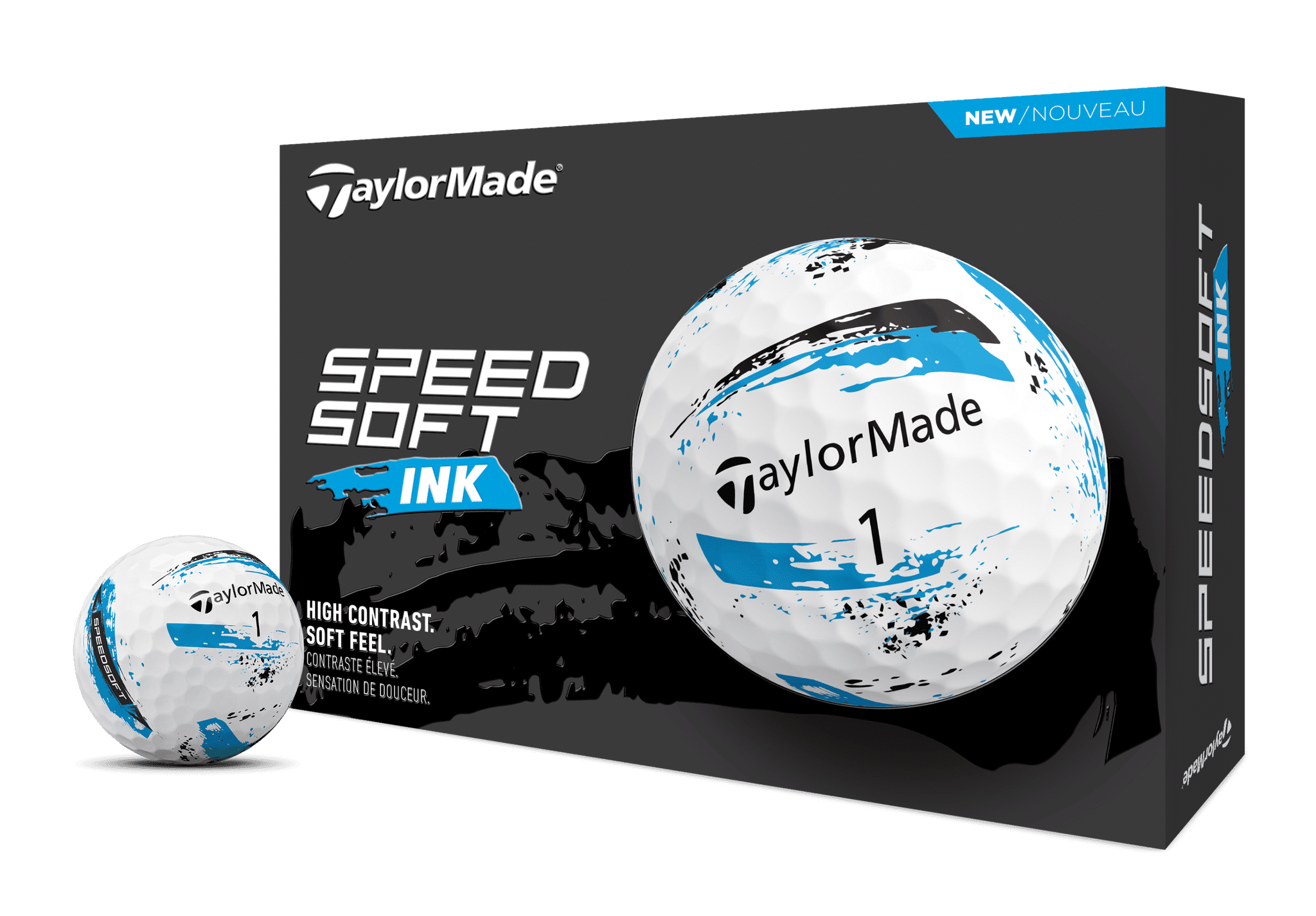 (2 pack) TaylorMade Speed Soft Golf Balls 12pk, Ink Blue
