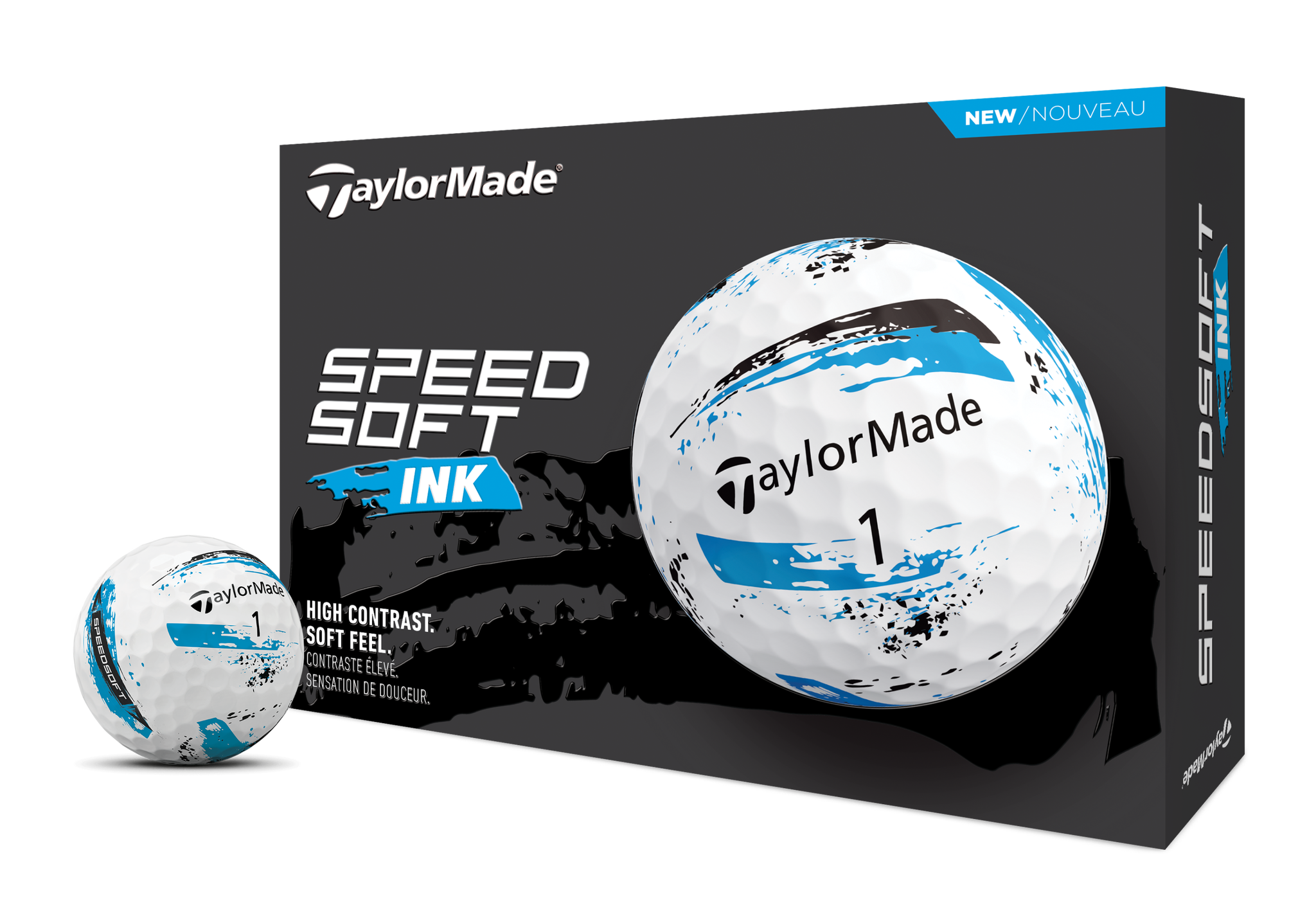 TaylorMade Speed Soft Golf Balls 12-Pack, Ink Blue