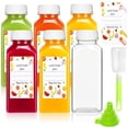 thumbnail image 1 of Botellas de plástico para zumo Leaflai, paquete de 6, 355 ml, tapas reutilizables, 1 of 7