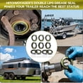thumbnail image 7 of 10Pack 2.250" ID x 3.376" OD Double Lip Grease Seal with 10 Cotter Pins for 5200-7000LB Trailer Axles D42, Replace Trailer RV Dexter 01003600 010-036-00 Transcom 22333TB NOK AD3135E1/AD3135E0., 7 of 7