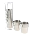 thumbnail image 4 of 1 Set Stackable Stainless Steel Coffee Cups, Premiuetal Cups Tea Mug with -, 4 of 10