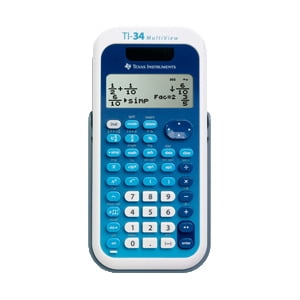Texas Instruments TI-34 MultiView Calculator - 4 Line(s) - 16 Digits - LCD - Battery/Solar Powered - (Best Calculator For Algebra 2)