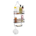 thumbnail image 1 of Acento 3-Tier Modern Hanging Shower Caddy, Non-Slip Neck & Suction Cups, No Drilling, Matte Satin, 1 of 12