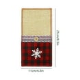 thumbnail image 3 of Christmas Knife and Fork Set, Linen Cutlery Storage Bag with Snowflake & Bow for Holiday Table Setting, Christmas Dinner Party Decoration, Restaurant & Hotel Decor, 3 of 6