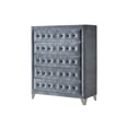 thumbnail image 4 of ACME Rectangular Upholstered 5-Drawer Dante Chest in Gray Velvet, 4 of 6