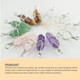 thumbnail image 2 of VONKY Hexagon Column Charm Women Handmade Hanging Pendant Multicolor Exquisite Crystal Charms Chain Earring Using Accessories Amethyst Silver Stone 1Set, 2 of 6