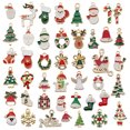thumbnail image 3 of 96 piezas Elementos navideños Esmalte Encanto Colgante Tema navideño Colecciones DIY Fabricación de joyas Accesorios artesanales para collar Pulsera Pendiente (96 piezas surtidas) JAMW Sencillez, 3 of 5