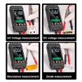 thumbnail image 4 of Multimetro digital TOOLTOP resistencia Profesional a diodos pantalla portátil, 4 of 8