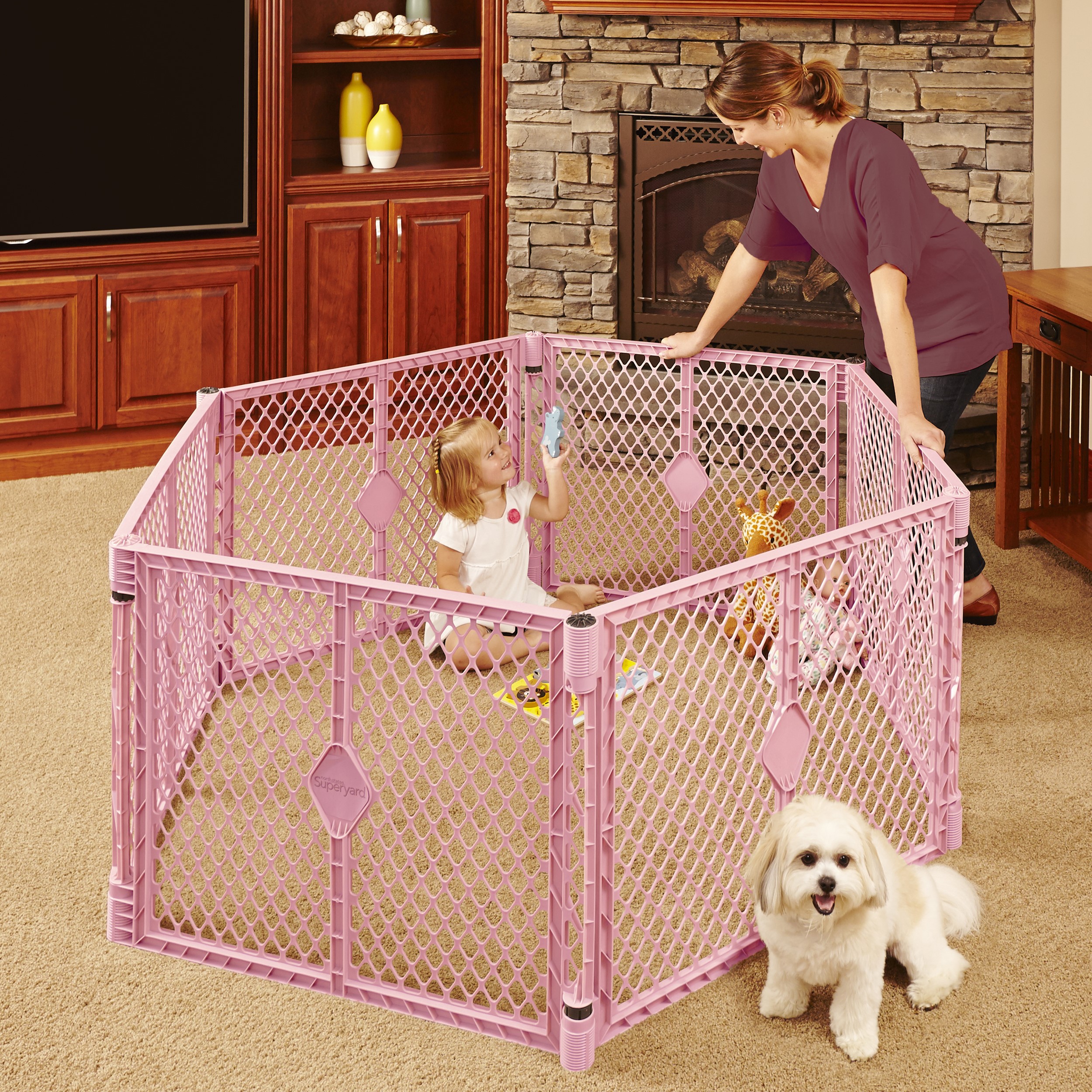 North State Multi-Color Playard, 6 Panel with Portable Design