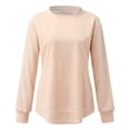 thumbnail image 3 of Gerichy Long Sleeve Tops for Women Crewneck Casual Long Sleeve Shirts Tunic Tops Women's Long Sleeve Solid Color Sweatshirt Top, 3 of 4