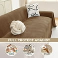 thumbnail image 3 of Couch Cover for Dogs, Boho Sofa Covers for 3 Cushion Couch Washable, Chenille Sofa Slipcover for Pets, Soft Loveseat Sectional Couch Throw Blankets with Tassels (Chocolate, 88.5x118 Inch), 3 of 13