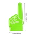 thumbnail image 4 of Foam Finger EsiiFuu Giant, 45 x 23 cm, número 1, para deportes, color verde, 4 of 9