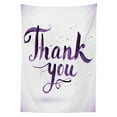 thumbnail image 3 of Ambesonne Thank You Tablecloth Rectangular Table Cover, Spots Paintbrush Strokes, 60"x90", Dark Purple Violet, 3 of 4