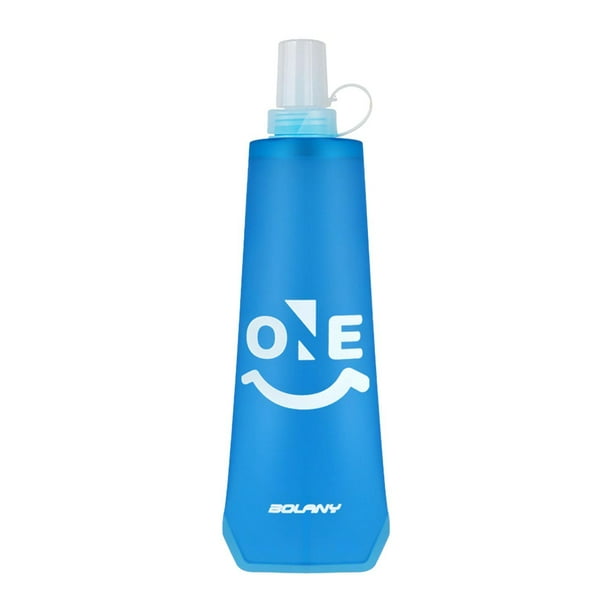 Botella de agua blanda Soft Flask para mujeres y hombres, mochila de hidratación, plegable, para correr, gimnasio, escalada, trail y carreras. Azul