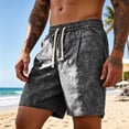 thumbnail image 2 of Mens Jacquard Lounge Shorts 8" Inseam Straight Leg Casual Above Knee Length Short Pants Elastic Waist Drawstring Pockets for Daily, 2 of 9