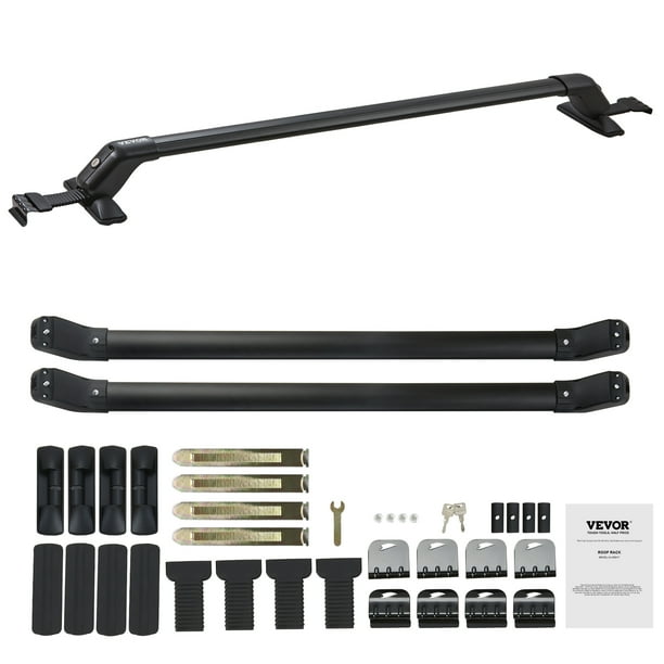 VEVOR Universal Roof Rack Cross Bars 41.3 Aluminum Roof Rack Crossbars Fit Roof without Side Rail 155 lbs Load Capacity Adjustable Bare Roof Crossbars with Locks for SUVs Sedans and Vans