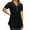 A01 Black, variant on V Neck Short Sleeve Shirts For Women Solid Colod Fashion Dressy Casual Button T Shirts Breathable Soft Summer Blouses Pullover Outfits Blue XL