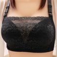 thumbnail image 2 of Ashirexll Bras for Women Adjustable Straps Lace Plus Size Comfort Breathable Gathering Posture Support Middle-Aged and Elderly Bra Black XXL, 2 of 3