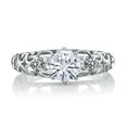 thumbnail image 2 of Gem Stone King 925 Sterling Silver White Diamond Ring Set with Moissanite (0.92 Cttw) (Size 5), 2 of 3