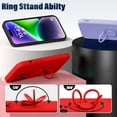 thumbnail image 5 of for iPhone 14 Case,Built-in 360° Rotatable Ring Holder|Anti-Scratch Soft Microfiber Lining|Support Car Mount|iPhone 14 Phone Case Cover for Girls Women Red 10-ip14-02, 5 of 15
