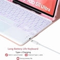 thumbnail image 4 of Funda con Teclado Retroiluminado con Panel Táctil y Mouse para Galaxy Tab S11 Ultra 14.6" Rosa (SM-X930/X936B), 4 of 7