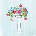 thumbnail image 3 of Zaman, Farida 12x12 Black Modern Framed Museum Art Print Titled - Floral Bathroom II Light Blue, 3 of 5