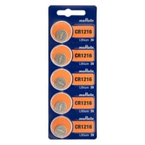 Murata CR1216 Battery 3V Lithium Coin Cell - Replaces Sony CR1216 (5 Batteries)