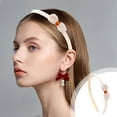 thumbnail image 1 of Fiudx Artículos en oferta con ofertas flash Cinturón de lazo de primavera y verano con dientes 1 cm, bandas de hilo para el cabello, antideslizantes, accesorios para el cabello de princesa, adorables, 1 of 5