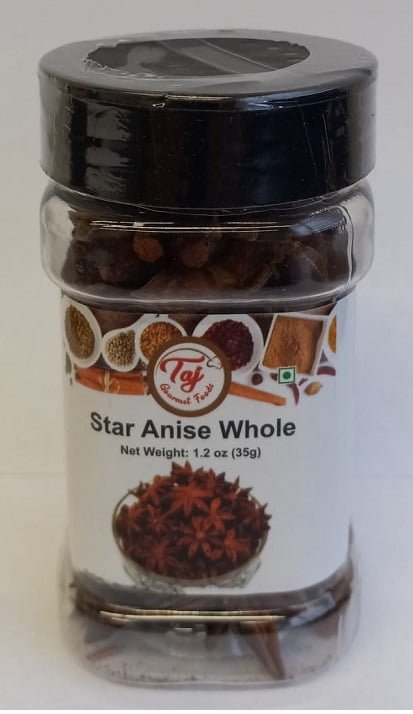 TAJ Star Anise Seeds (Whole Pods), Badian Khatai 1.2oz (35g)